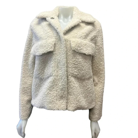 Zara Off White  Teddy Coat Size Small - Picture 1 of 10